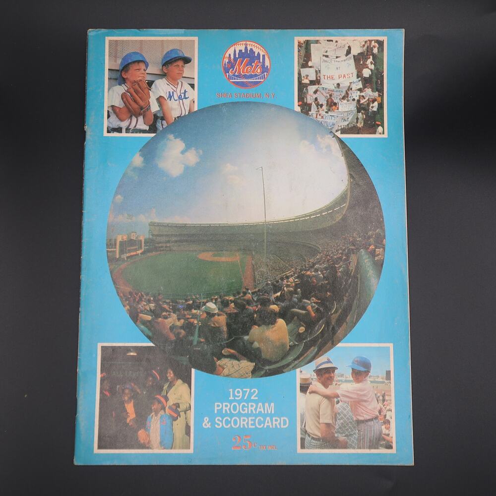 New York Mets 1972 Program & Scorecard Tom Seaver Cleon Jones Baseball Vintage